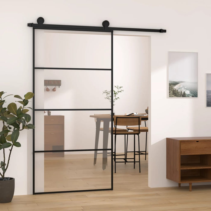 Ușă glisantă cu set feronerie 102,5x205 cm sticlă ESG/aluminiu - WALTI WALTI