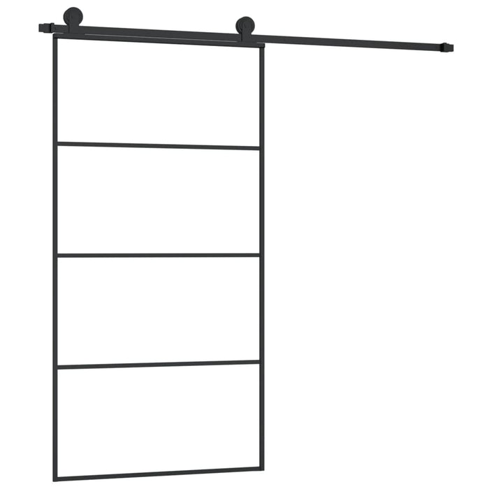 Ușă glisantă cu set feronerie 102,5x205 cm sticlă ESG/aluminiu - WALTI WALTI