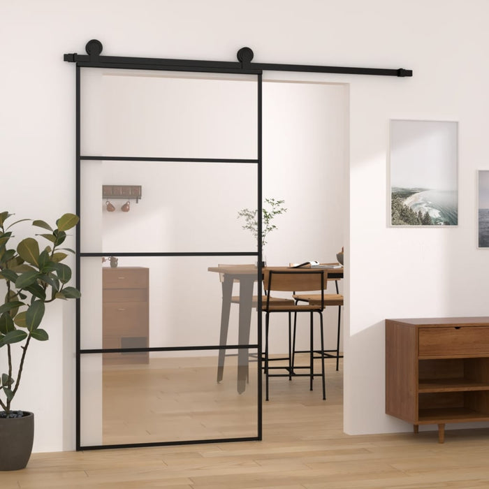 Ușă glisantă cu set feronerie 102,5x205 cm sticlă ESG/aluminiu - WALTI WALTI