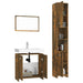 Set mobilier de baie, 3 piese, stejar fumuriu, lemn prelucrat - WALTI WALTI