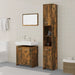 Set mobilier de baie, 3 piese, stejar fumuriu, lemn prelucrat - WALTI WALTI