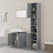 Set mobilier de baie, 3 piese, gri sonoma, lemn prelucrat - WALTI WALTI