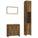 Set mobilier de baie, 3 piese, stejar fumuriu, lemn prelucrat - WALTI WALTI