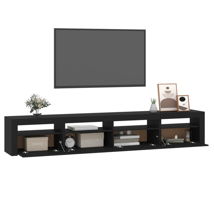 Comodă TV cu lumini LED, negru, 240x35x40cm - WALTI WALTI