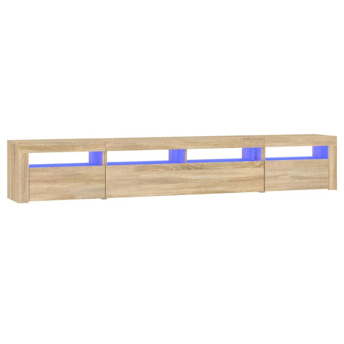 Comodă TV cu lumini LED, stejar sonoma, 240x35x40cm - WALTI WALTI