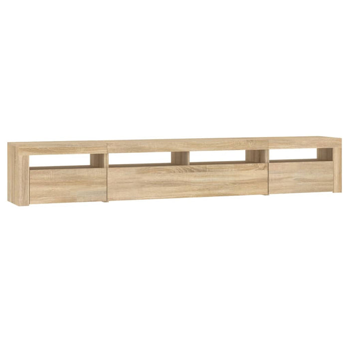 Comodă TV cu lumini LED, stejar sonoma, 240x35x40cm - WALTI WALTI