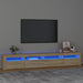 Comodă TV cu lumini LED, stejar sonoma, 240x35x40cm - WALTI WALTI