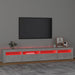 Comodă TV cu lumini LED, gri beton, 240x35x40 cm - WALTI WALTI