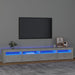 Comodă TV cu lumini LED, gri beton, 240x35x40 cm - WALTI WALTI