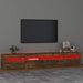 Comodă TV cu lumini LED, stejar fumuriu, 240x35x40cm - WALTI WALTI