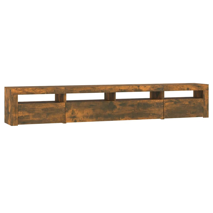Comodă TV cu lumini LED, stejar fumuriu, 240x35x40cm - WALTI WALTI