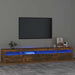 Comodă TV cu lumini LED, stejar fumuriu, 240x35x40cm - WALTI WALTI