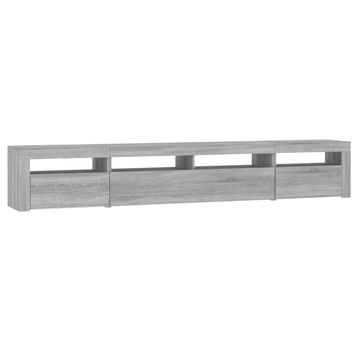 Comodă TV cu lumini LED, gri sonoma, 240x35x40cm - WALTI WALTI