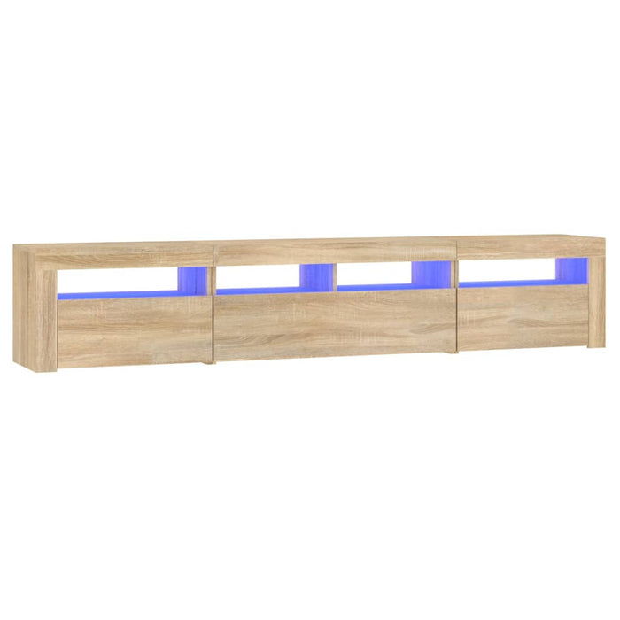 Comodă TV cu lumini LED, stejar sonoma, 210x35x40 cm - WALTI WALTI