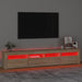 Comodă TV cu lumini LED, stejar sonoma, 210x35x40 cm - WALTI WALTI