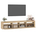 Comodă TV cu lumini LED, stejar sonoma, 210x35x40 cm - WALTI WALTI