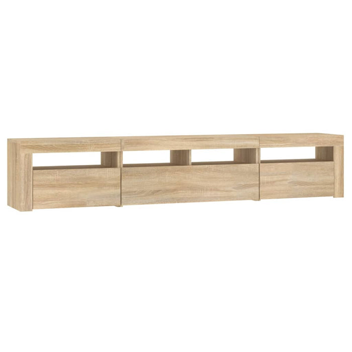 Comodă TV cu lumini LED, stejar sonoma, 210x35x40 cm - WALTI WALTI