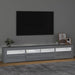 Comodă TV cu lumini LED, gri sonoma, 210x35x40 cm - WALTI WALTI