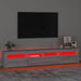 Comodă TV cu lumini LED, gri sonoma, 210x35x40 cm - WALTI WALTI
