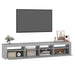 Comodă TV cu lumini LED, gri sonoma, 210x35x40 cm - WALTI WALTI
