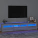Comodă TV cu lumini LED, gri sonoma, 210x35x40 cm - WALTI WALTI