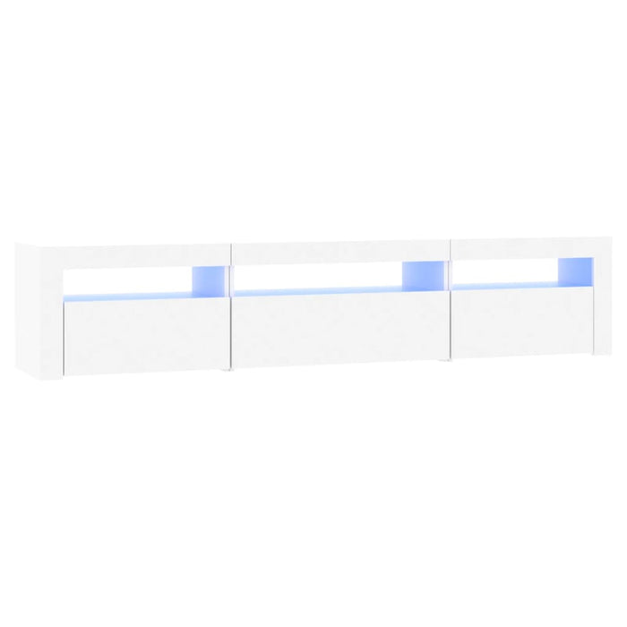 Comodă TV cu lumini LED, alb, 195x35x40 cm - WALTI WALTI