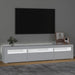 Comodă TV cu lumini LED, alb, 195x35x40 cm - WALTI WALTI