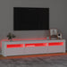 Comodă TV cu lumini LED, alb, 195x35x40 cm - WALTI WALTI