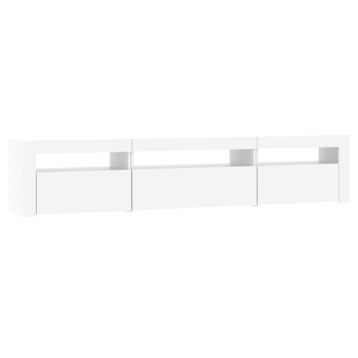 Comodă TV cu lumini LED, alb, 195x35x40 cm - WALTI WALTI