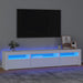 Comodă TV cu lumini LED, alb, 195x35x40 cm - WALTI WALTI