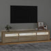 Comodă TV cu lumini LED, stejar sonoma, 195x35x40 cm - WALTI WALTI