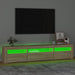 Comodă TV cu lumini LED, stejar sonoma, 195x35x40 cm - WALTI WALTI