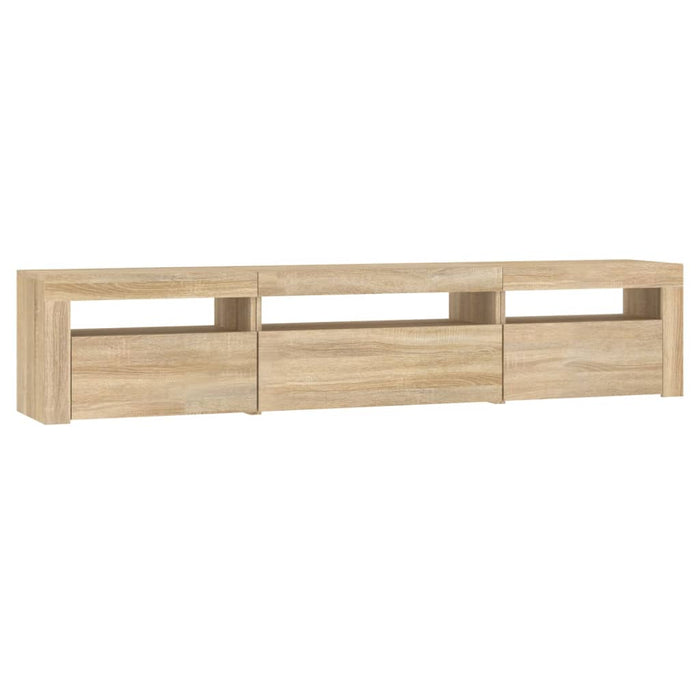 Comodă TV cu lumini LED, stejar sonoma, 195x35x40 cm - WALTI WALTI