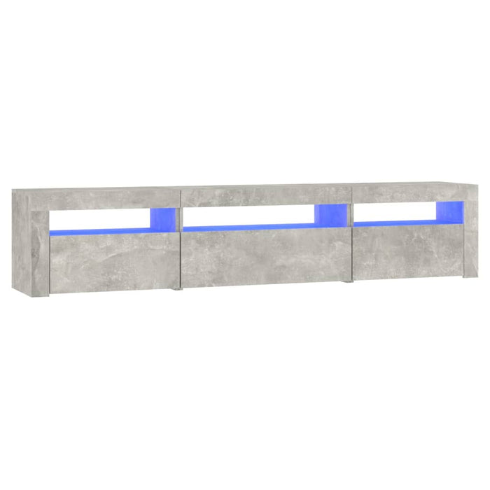 Comodă TV cu lumini LED, gri beton, 195x35x40 cm - WALTI WALTI