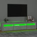 Comodă TV cu lumini LED, gri beton, 195x35x40 cm - WALTI WALTI