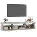 Comodă TV cu lumini LED, gri beton, 195x35x40 cm - WALTI WALTI