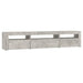 Comodă TV cu lumini LED, gri beton, 195x35x40 cm - WALTI WALTI