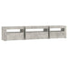Comodă TV cu lumini LED, gri beton, 195x35x40 cm - WALTI WALTI