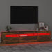 Comodă TV cu lumini LED, stejar fumuriu, 195x35x40 cm - WALTI WALTI