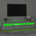 Comodă TV cu lumini LED, gri sonoma, 195x35x40 cm - WALTI WALTI