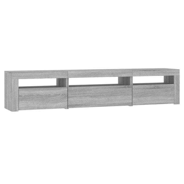 Comodă TV cu lumini LED, gri sonoma, 195x35x40 cm - WALTI WALTI