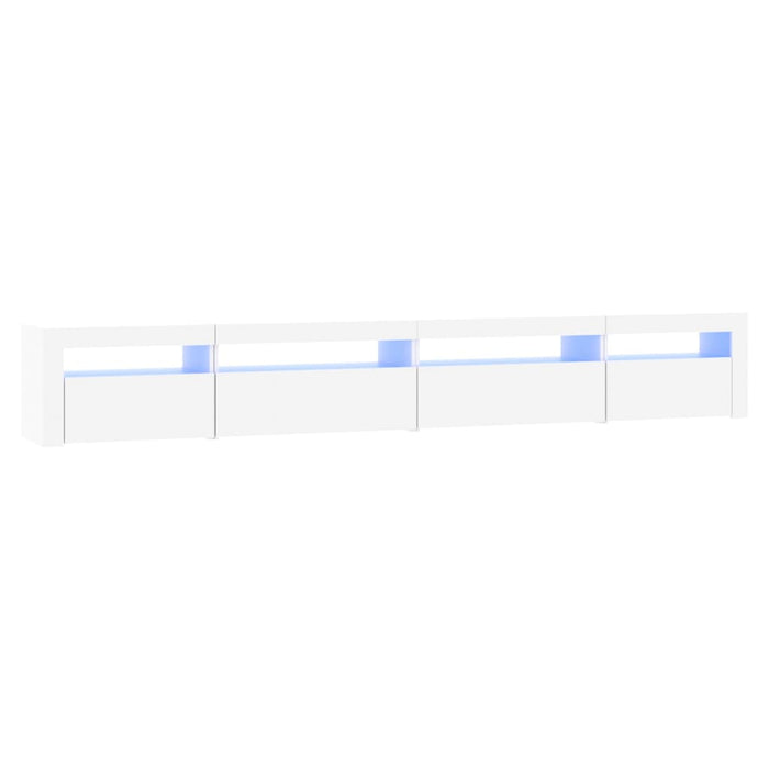 Comodă TV cu lumini LED, alb, 270x35x40 cm - WALTI WALTI