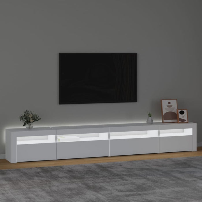 Comodă TV cu lumini LED, alb, 270x35x40 cm - WALTI WALTI