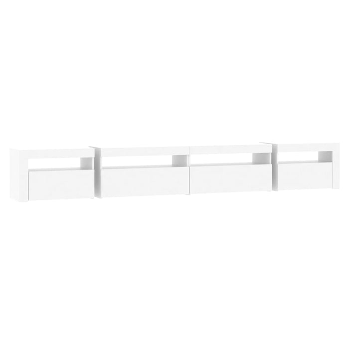 Comodă TV cu lumini LED, alb, 270x35x40 cm - WALTI WALTI