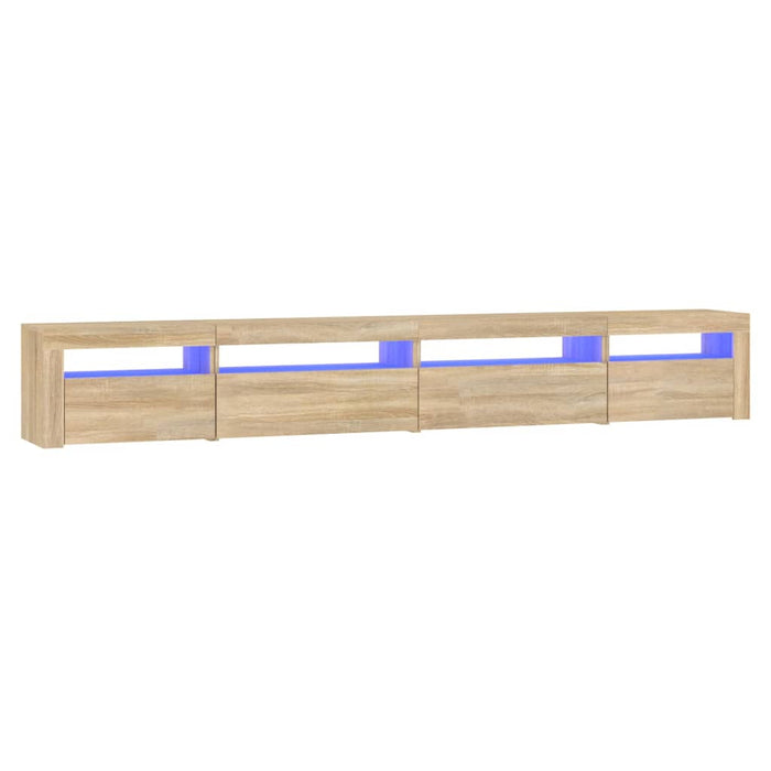 Comodă TV cu lumini LED, stejar sonoma, 270x35x40 cm - WALTI WALTI