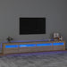 Comodă TV cu lumini LED, stejar sonoma, 270x35x40 cm - WALTI WALTI
