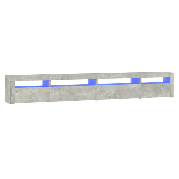 Comodă TV cu lumini LED, gri beton, 270x35x40 cm - WALTI WALTI