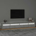 Comodă TV cu lumini LED, gri beton, 270x35x40 cm - WALTI WALTI
