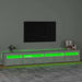 Comodă TV cu lumini LED, gri beton, 270x35x40 cm - WALTI WALTI