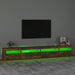Comodă TV cu lumini LED, stejar fumuriu, 270x35x40 cm - WALTI WALTI
